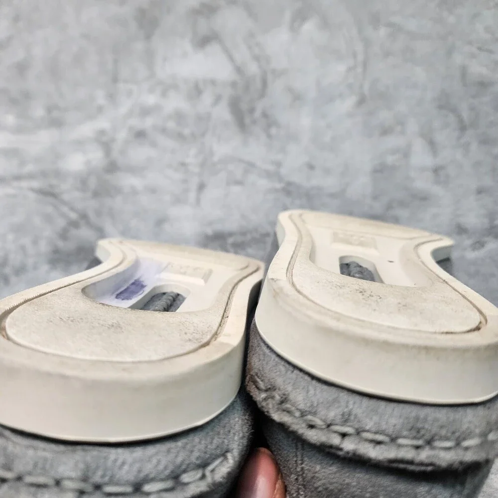 Frye Briggs Boat Shoes Men's Size 11.5 Gray Suede